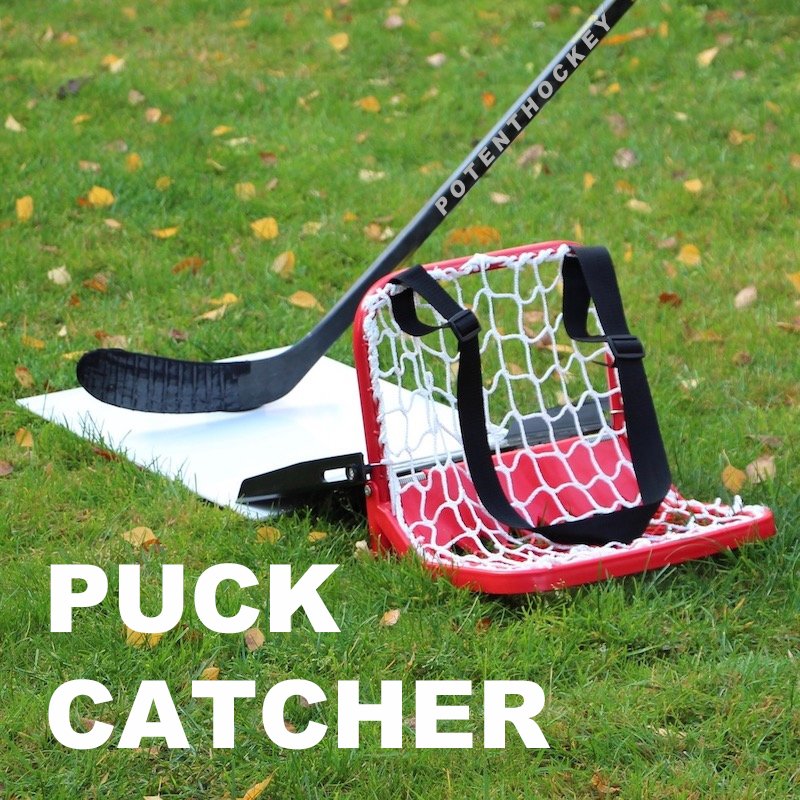 Easy To Carry Mini Goal Ice Hockey Goal Holds Up To 40 Pucks Puck Catcher Hockey Training Puck Blocker With Shoulder Strap