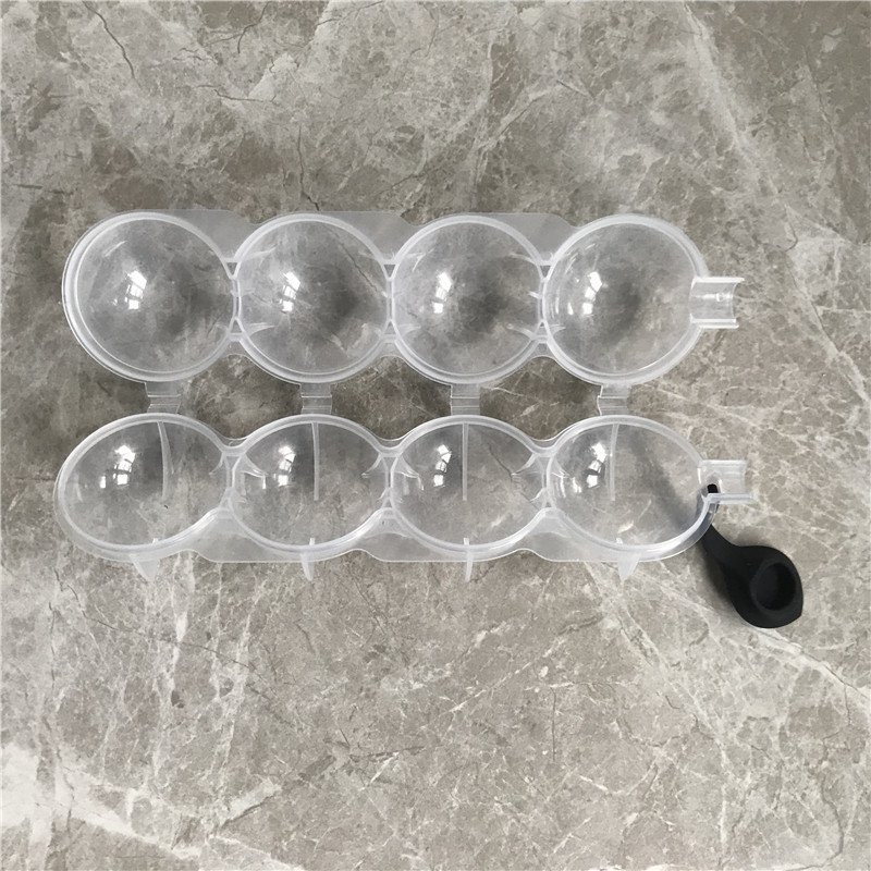 6.5 DIY Food Grade Four Hole Transparent Model Silicone Ice Box Mold Round Plastic Whiskey Ice Ball Mold