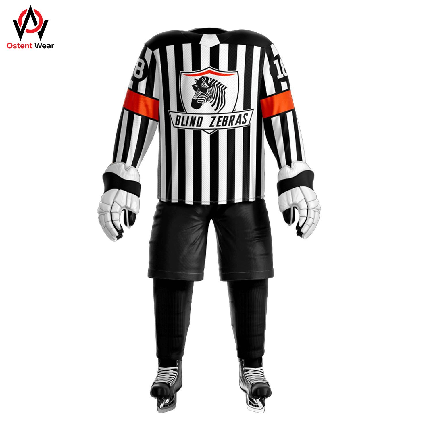 High Quality Unisex Ice Hockey Uniform Set Breathable Jersey with Custom Team Name Logo OEM Wholesale Sublimation Pants