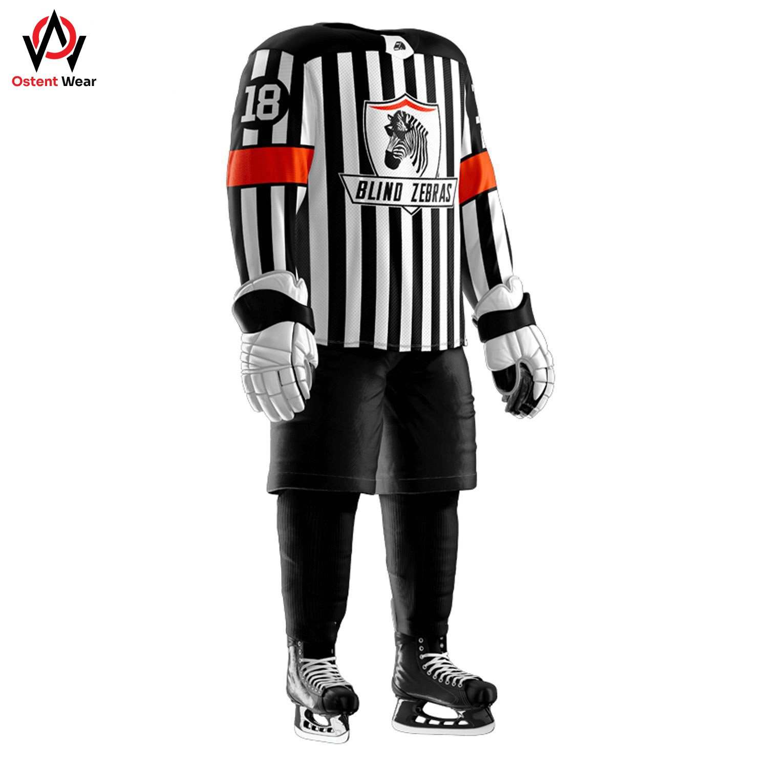 High Quality Unisex Ice Hockey Uniform Set Breathable Jersey with Custom Team Name Logo OEM Wholesale Sublimation Pants