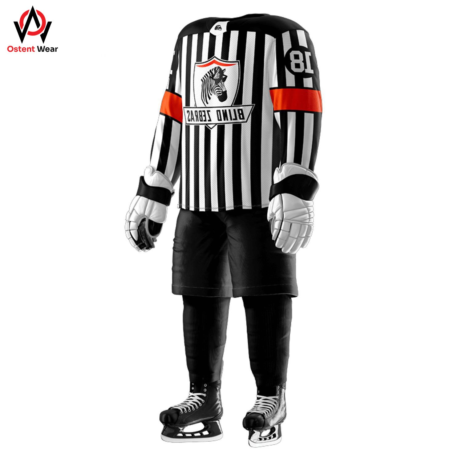 High Quality Unisex Ice Hockey Uniform Set Breathable Jersey with Custom Team Name Logo OEM Wholesale Sublimation Pants