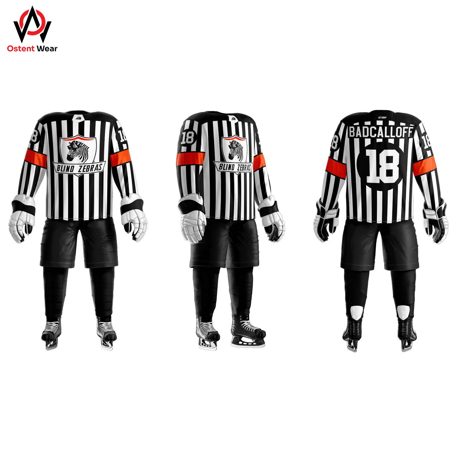 High Quality Unisex Ice Hockey Uniform Set Breathable Jersey with Custom Team Name Logo OEM Wholesale Sublimation Pants