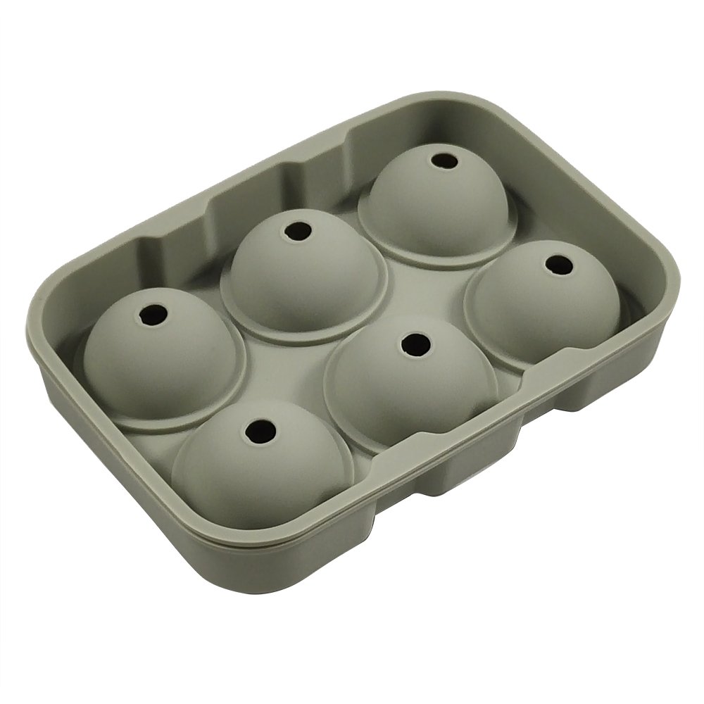 Whiskey Hockey Silicone Mold Foldable Reusable Food Grade Square Large Ice Cube Tray Silicone Ice Cube Molds Trays For Freezer