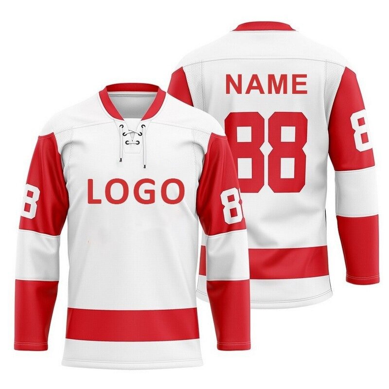 Custom Unicorn Goalie With Hood New York Blues Sweater Team Set Half And Half Wear Sublimation Ice Hockey Uniforms Jerseys