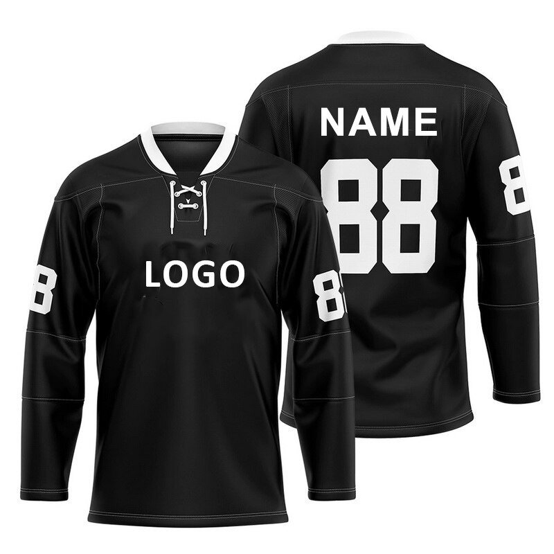 Custom Unicorn Goalie With Hood New York Blues Sweater Team Set Half And Half Wear Sublimation Ice Hockey Uniforms Jerseys