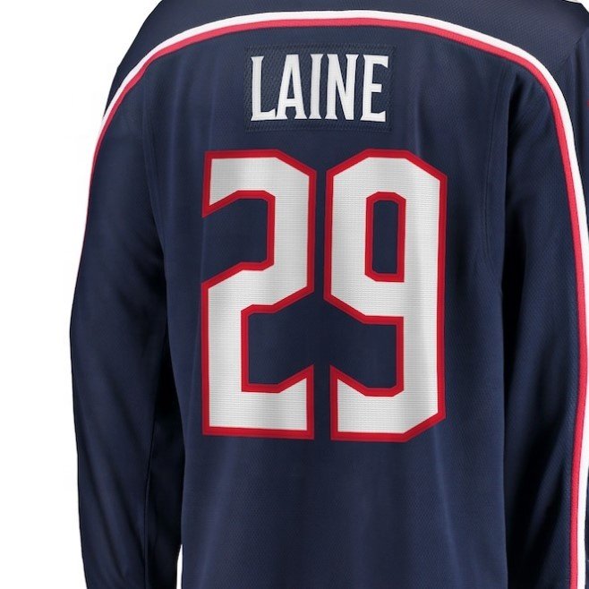 Columbus Patrik Laine Navy Blue Home Best Quality Stitched Ice Hockey Jersey