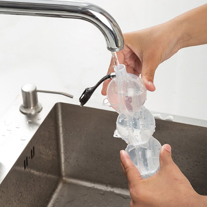 4 Cavity Ice Molds Box Silicone Ice Ball Cube Maker Summer Drinking Tool Bar Whiskey Round Ice Hockey Mold
