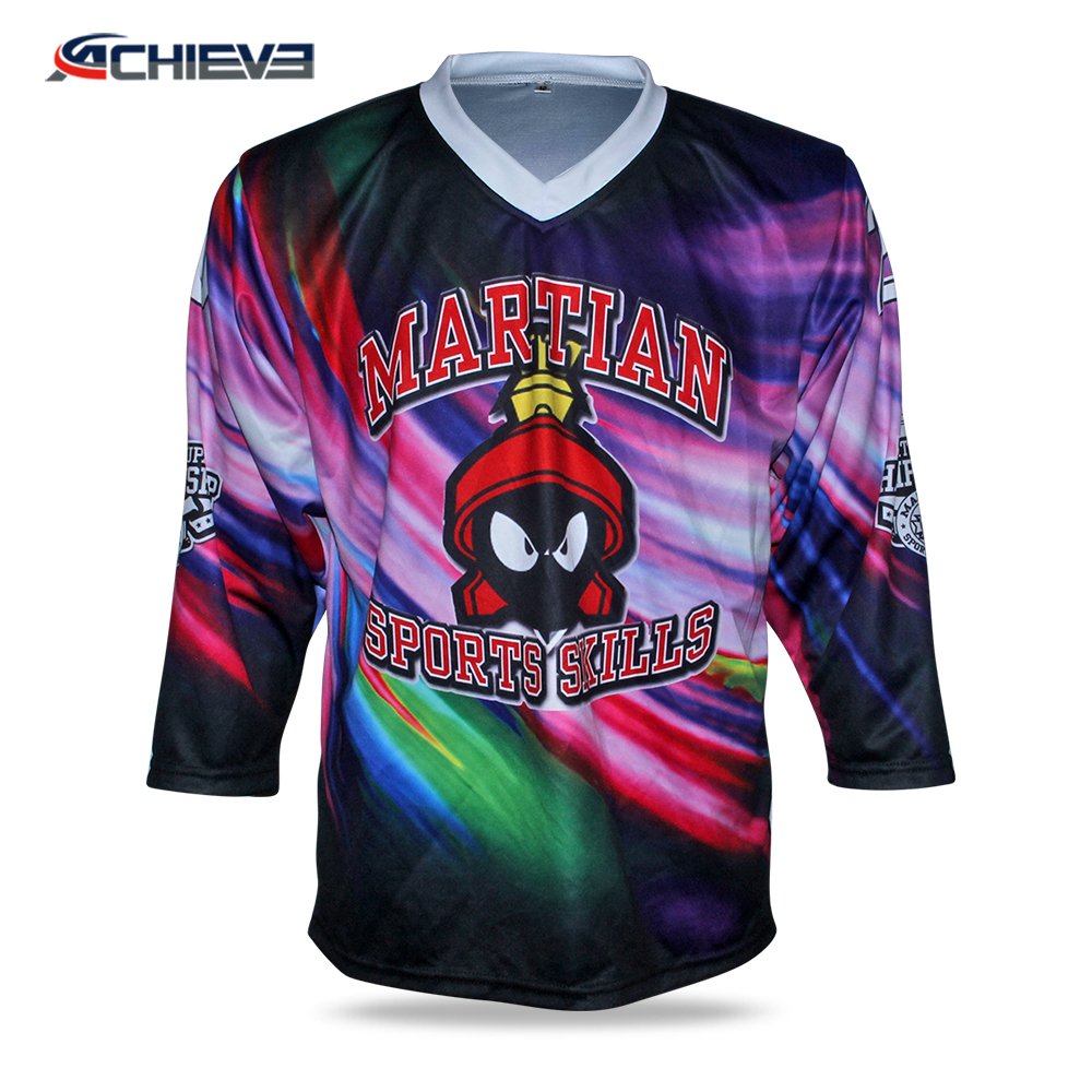 Custom Size and Logos Men Women Plain Custom Sublimated Ice Hockey Jerseys