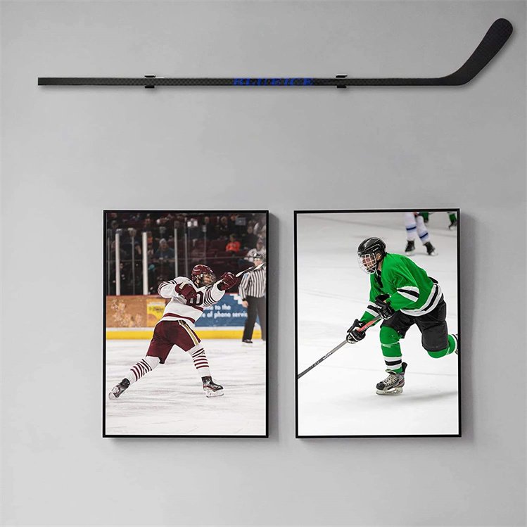 Home Office Wall Mount Magic Wand Rod Acrylic Display Stand Case Hanger Racks Ice Hockey Stick Holder Stand