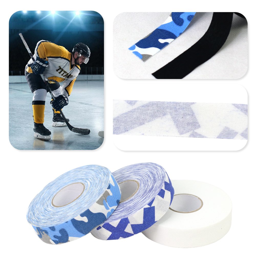 Multiple Colors 2.5cm x 25M Grip Sticks Tapes Clear Poly-cotton Ice Field Hockey Stick Grip Tape