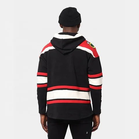 High Quality Custom Men Ice Hockey Hoodies Embroidered Logo Lace Up Latest Design Men Sportswear Hoodies Made In Pakistan