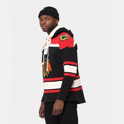 High Quality Custom Men Ice Hockey Hoodies Embroidered Logo Lace Up Latest Design Men Sportswear Hoodies Made In Pakistan