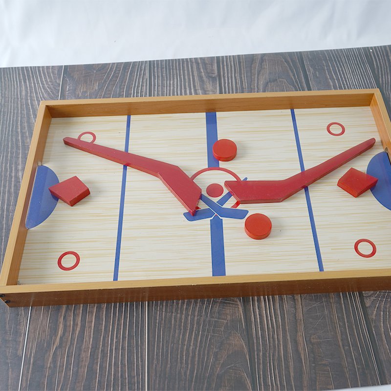 Wholesale tabletop ice hockey portable Wooden Hockey sport toys table Nok Hockey