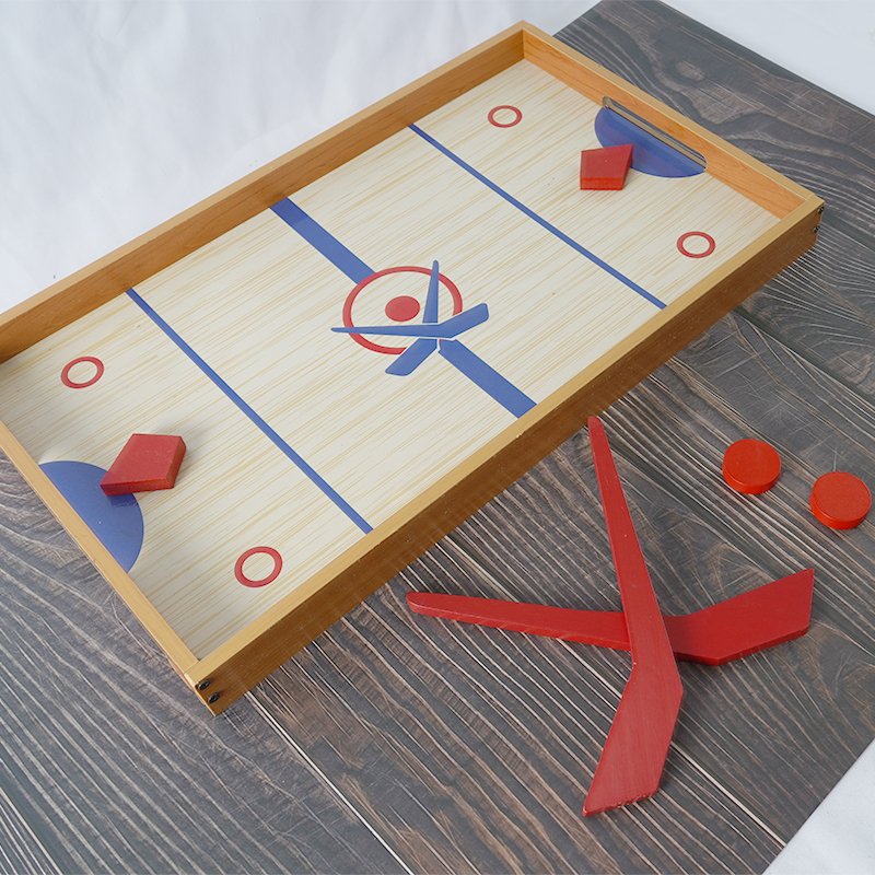 Wholesale tabletop ice hockey portable Wooden Hockey sport toys table Nok Hockey