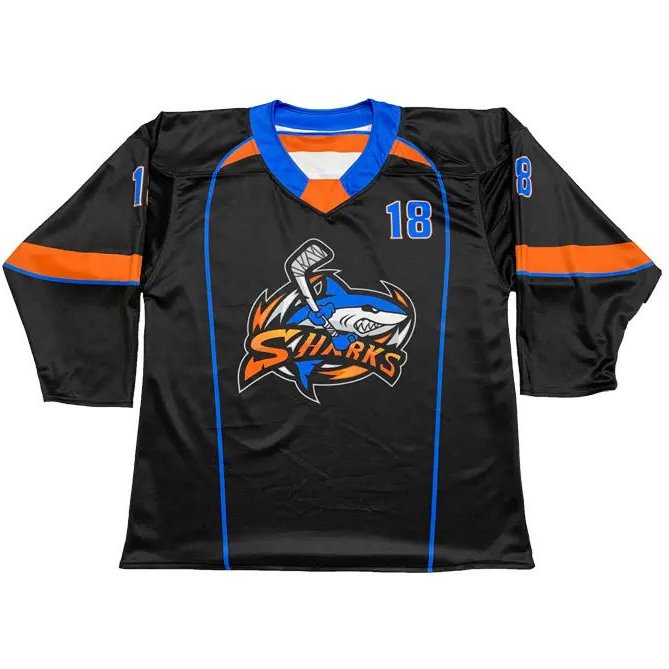 Custom made 100% polyester ice hockey wear custom team ice hockey uniform youth hockey jersey
