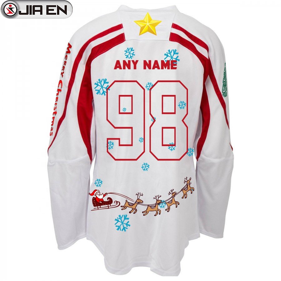 Custom Best Looking Latest Christmas Ice Hockey Jerseys From China 2018