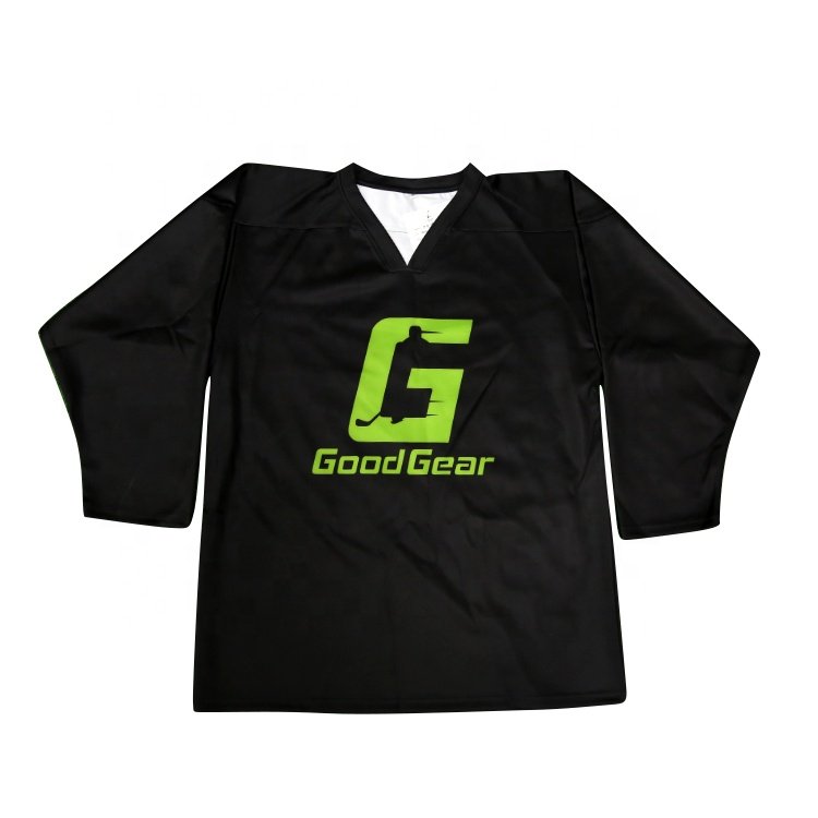 sublimated printing wholesale ice hockey jersey black custom funny custom hockey jersey team