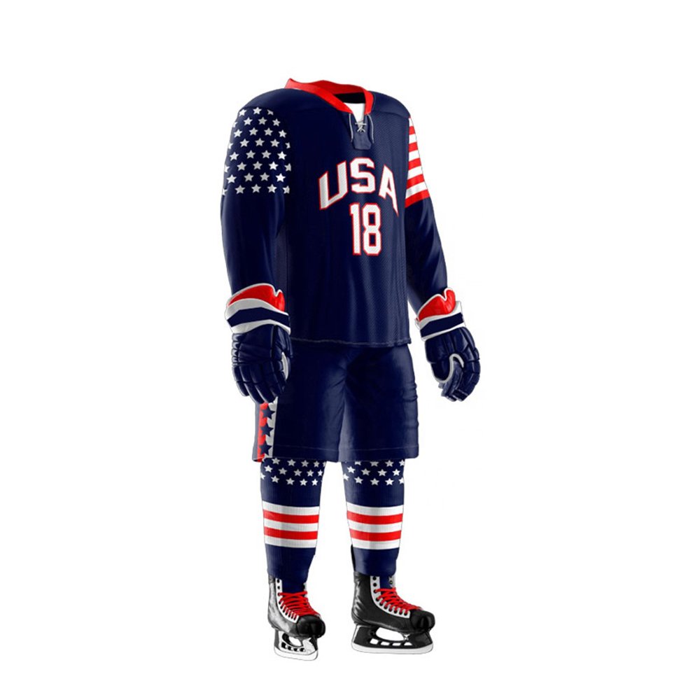 Men Premium Quality Ice hockey jersey customize logo comfortable size full sleeve ice hockey uniforms