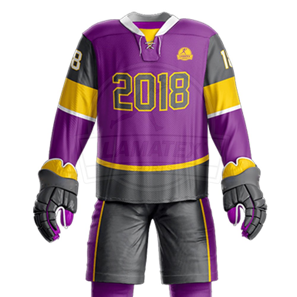 Factory-Made High Quality Polyester Ice Hockey Uniform Custom Design with Printing Low Price for OEM Teams