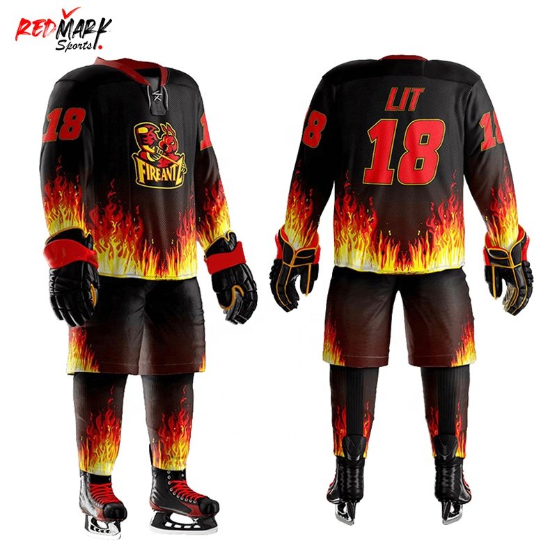 Sports Wears Sublimation Printed Comfortable Portable Quality Unique Design Professional Ice Hockey Uniforms