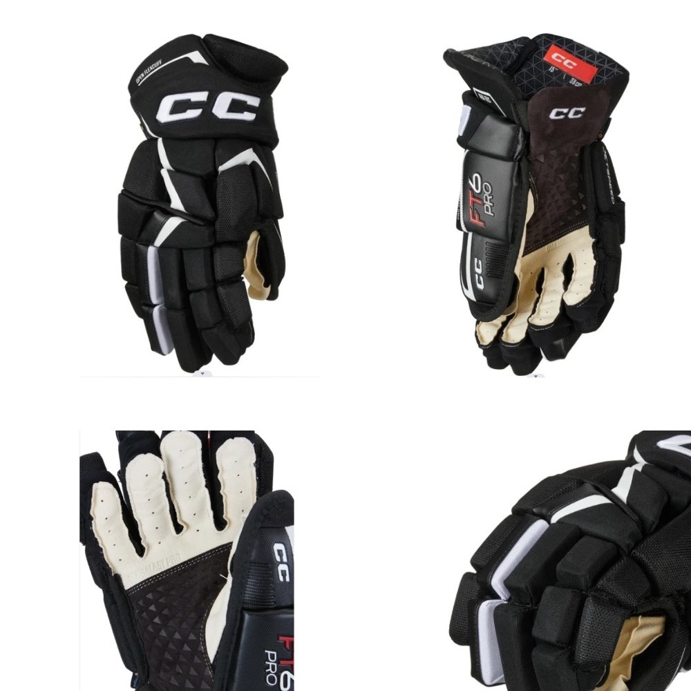 JETSPEED FT6 pro BLACK WHITE ice hockey glove KIDS SENIOR 1213 14ICNH
