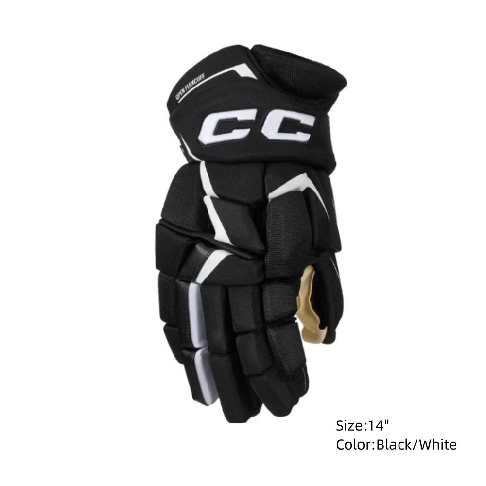 JETSPEED FT6 pro BLACK WHITE ice hockey glove KIDS SENIOR 1213 14ICNH