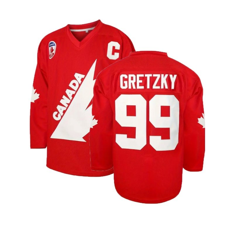Men's #99 Gretzky Labatt Team Coupe Canada Cup Ice Hockey Wear Stitched High Quality Cheap Youth Ice Hockey Jerseys Winter Tops
