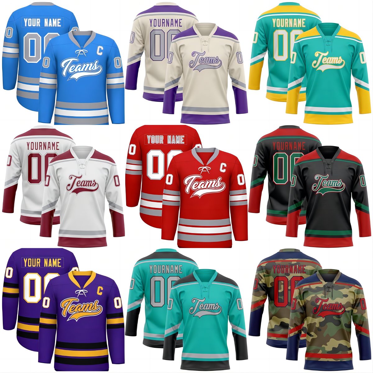 Custom New Wholesale Stitched Letters Numbers Cropped Top Uniform Kit Referee Wear Socks Retro Ice Hockey Jersey For Children