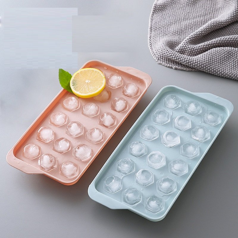 Ice lattice spherical refrigerator frozen ice block mold with lid homemade edible round ice hockey