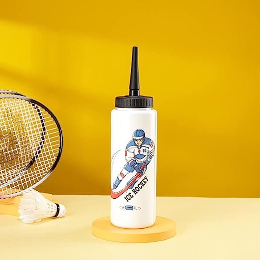 PBA free Custom Logo Sports Squeeze Plastic Water Bottles 1000 ml Plastic Hockey Water Bottle with Long Straw Wholesale