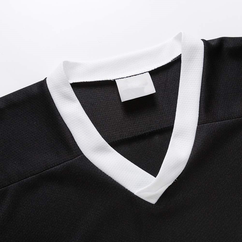 OEM Fashion Black And White Sublimation Ice Hockey Jersey Breathable Pro Ice Hockey Uniform