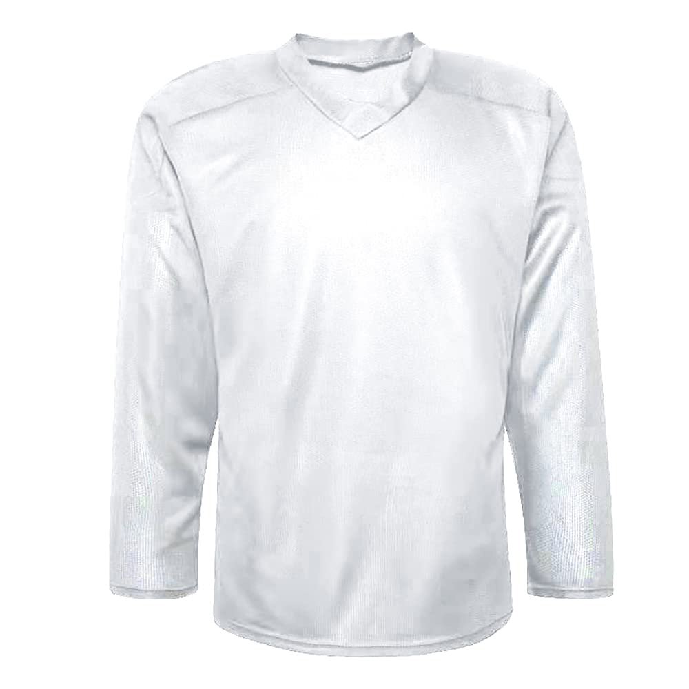 Wholesale Custom 100% Polyester Interlock Quick Dry Moisture Wicking Lightweight Men's Athletic Blank Ice Hockey Practice Jersey