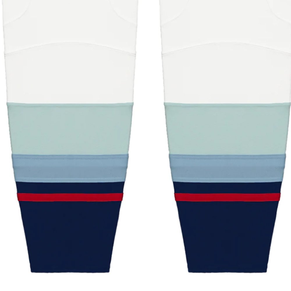 Customized High Quality Wholesale Men Sports Ice Hockey Socks 100% Polyester Mesh Fabric Custom Made Ice Hockey Socks