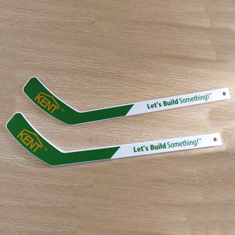 wholesale hockey fans souvenir gift cheap custom OEM printed mini size 18'' plastic hockey stick for promotion