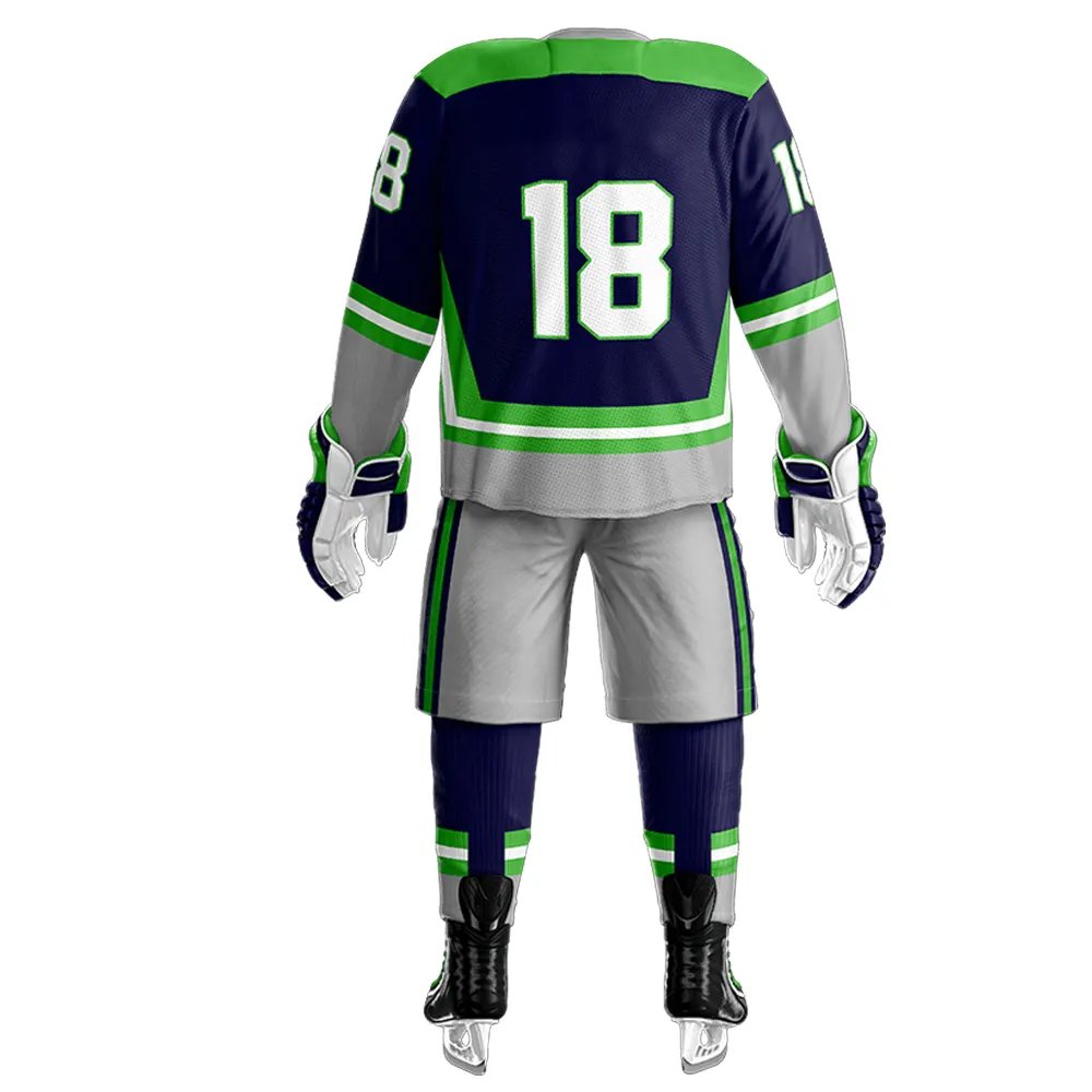 2024 OEM Customized Men Ice Hockey Uniform Custom Logo Design Men Ice Hockey Uniform Breathable Comfortable Ice Hockey Uniform