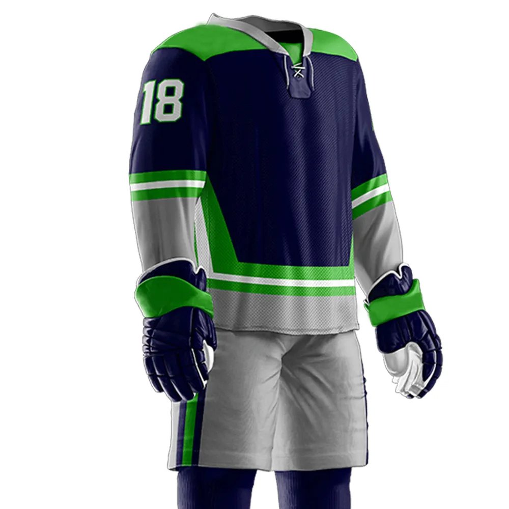 2024 OEM Customized Men Ice Hockey Uniform Custom Logo Design Men Ice Hockey Uniform Breathable Comfortable Ice Hockey Uniform
