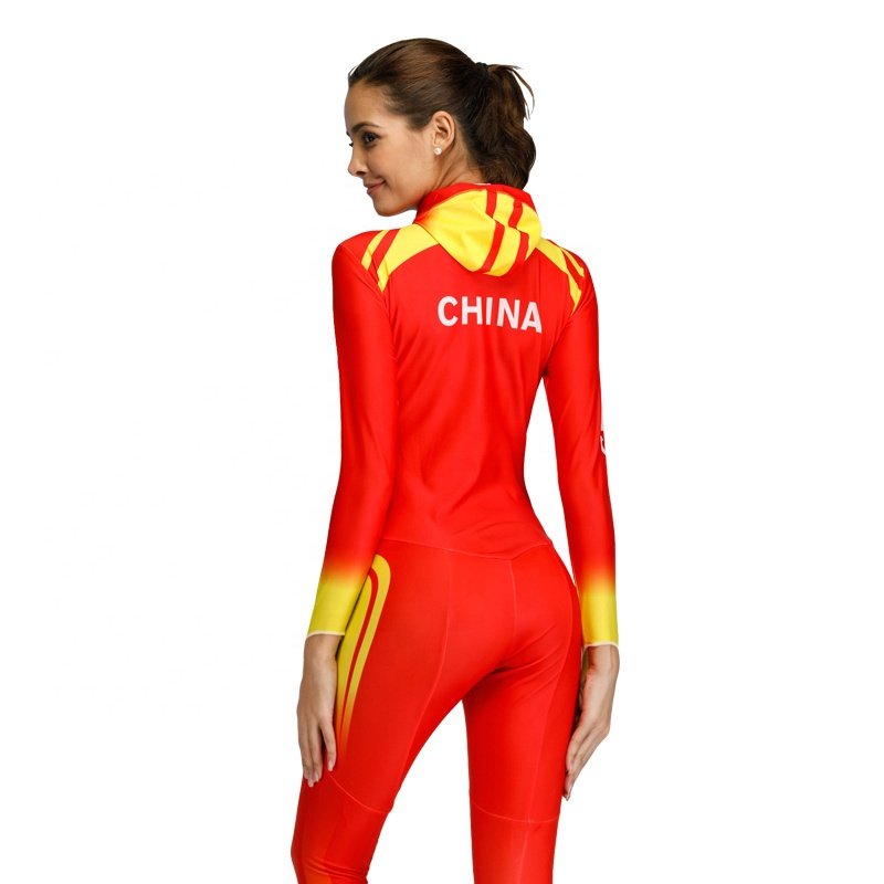 Custom hockey jerseys Design Zipper Closure Long Sleeve Short Track Ice Speed Skating Skin suit Sportswear Skate Racing Suit
