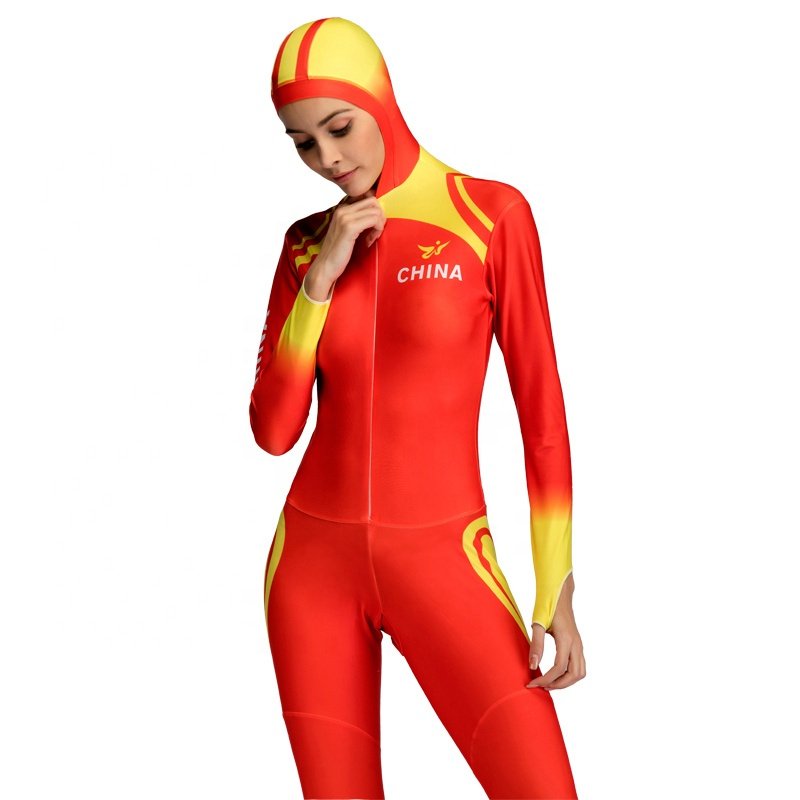 Custom hockey jerseys Design Zipper Closure Long Sleeve Short Track Ice Speed Skating Skin suit Sportswear Skate Racing Suit