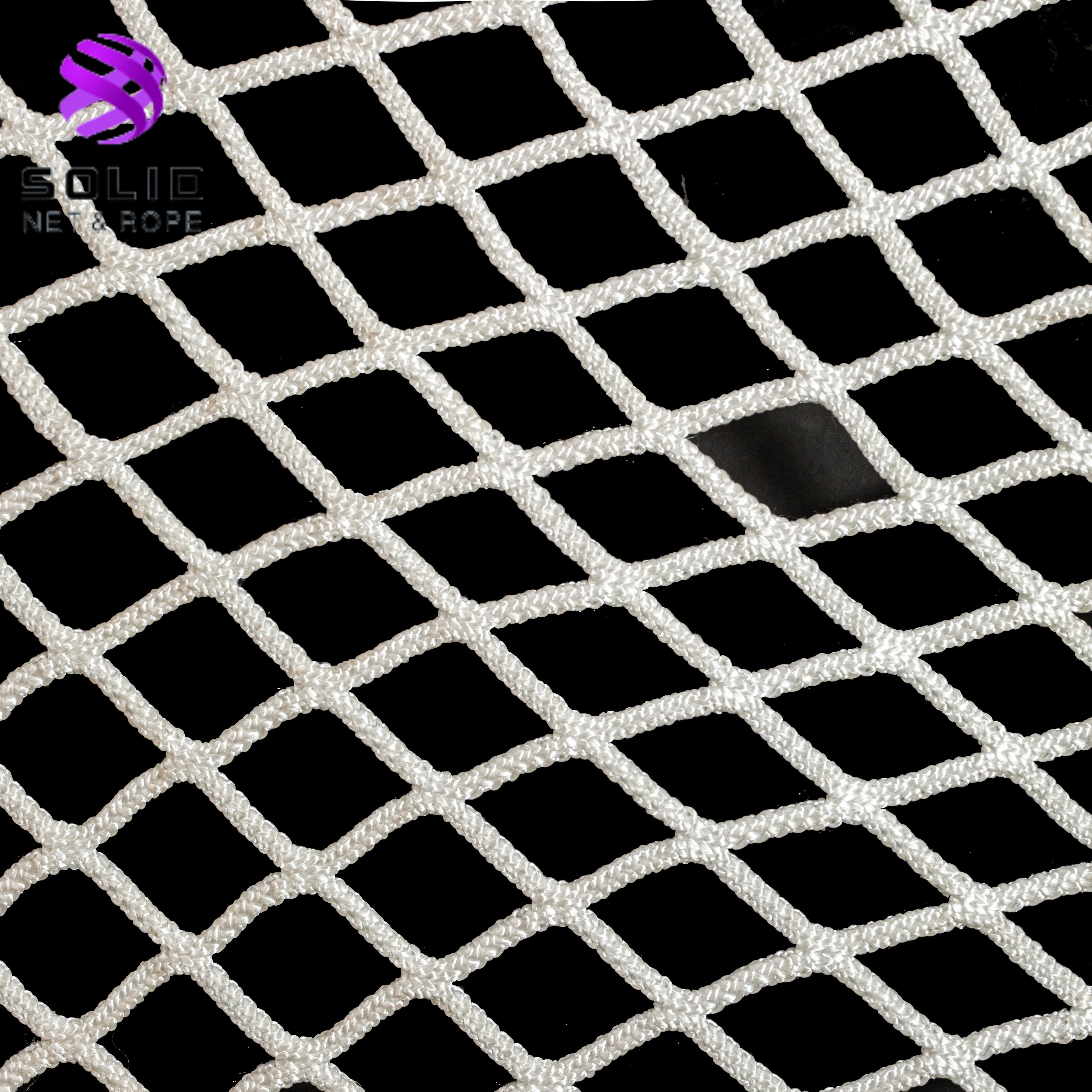 3.0mm - 5.0mm Knotless White Frame Outdoor Sports Ice Hockey Goal Lacrosse Net Nets For Hockey