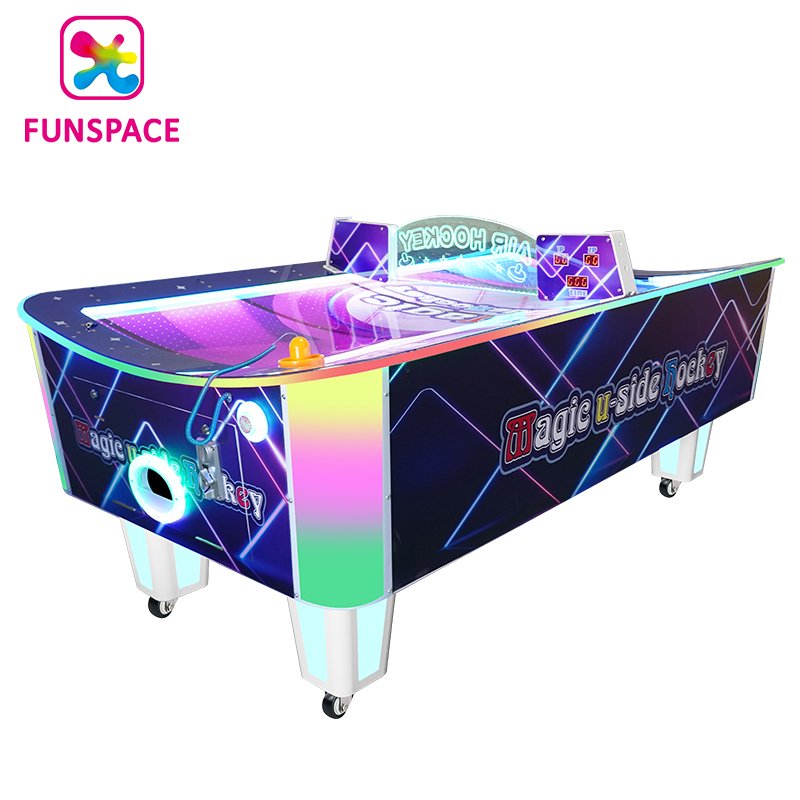 FUNSPACE Gaming Equipment Curved Hockey Coin Operated Arcade Hockey Machine With Desktop Games