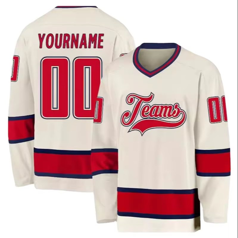 wholesale custom Embroidery applique ice hockey jersey 100% polyester hockey jersey sublimation hockey jersey