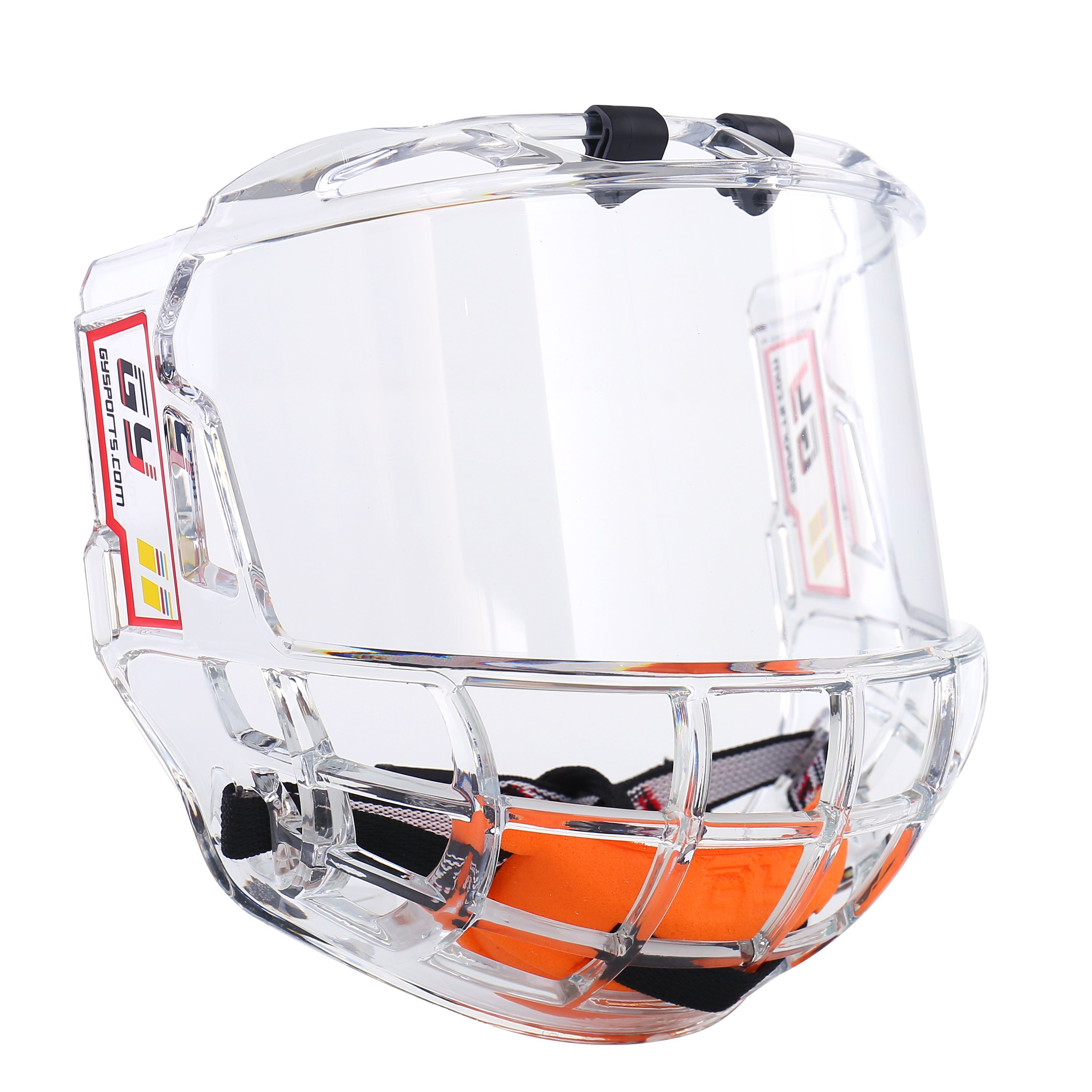In Stock Ready to Ship Polycarbonate Full Face Clear Anti-fog Senior Ice Hockey Bubble Face Shield Cage