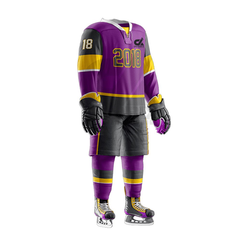 Comfortable Custom Size Ice Hockey Uniform In Stock 100% Polyester Made Ice Hockey Uniform
