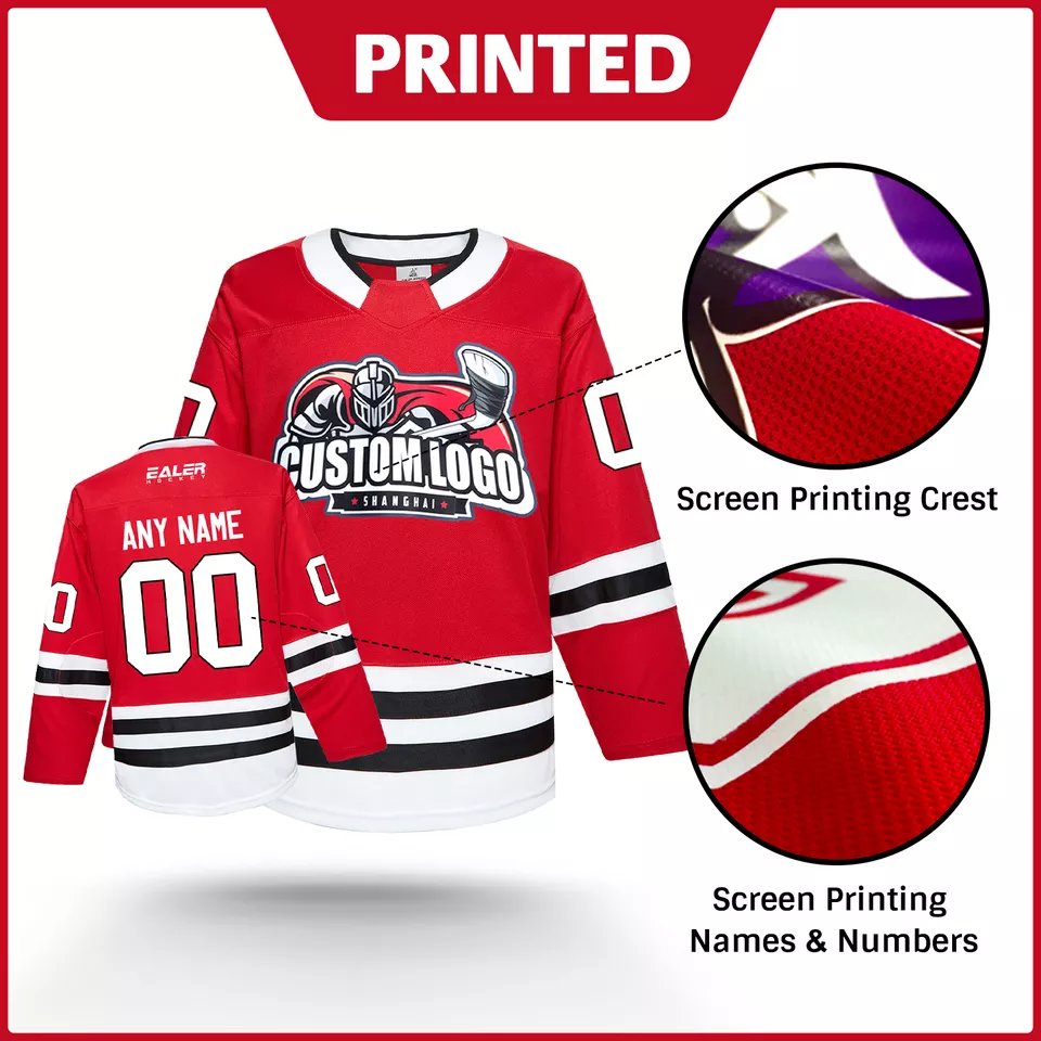 Wholesale Blank Hockey Jersey Polyester Hockey Jersey Manufacturers Custom Hockey Team Jersey
