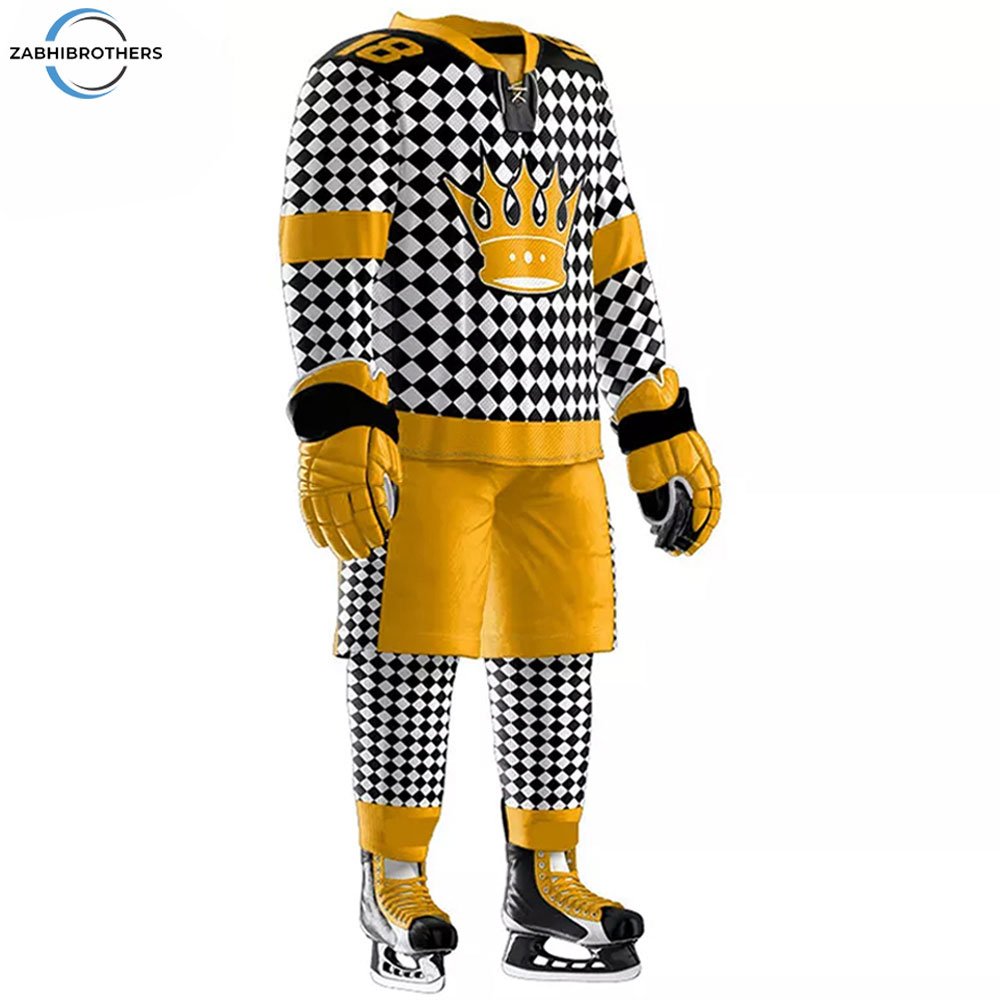 Premium Quality Factory Manufacture Ice Hockey Jersey And Pant Sets Wholesale Price Ice Hockey Uniform