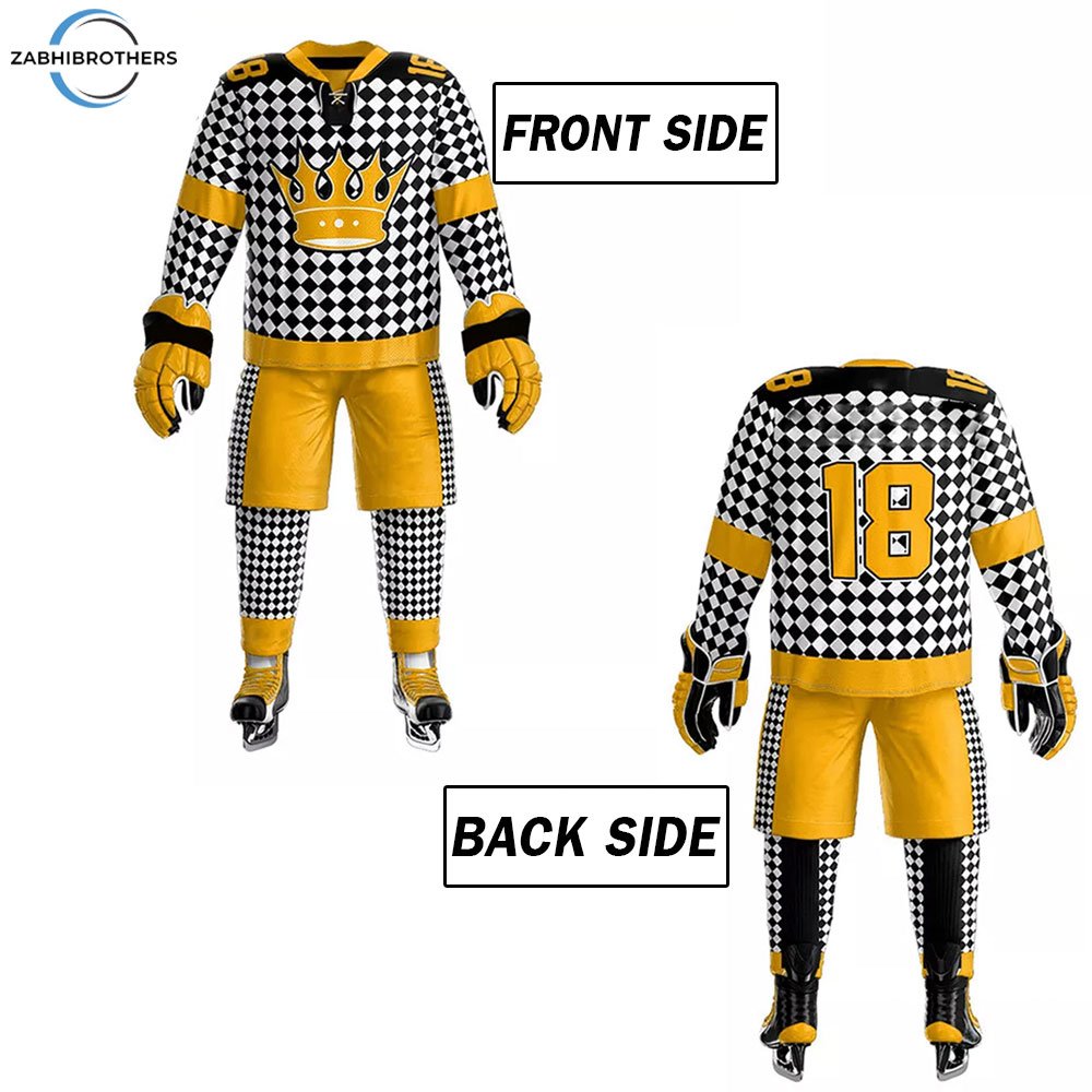 Premium Quality Factory Manufacture Ice Hockey Jersey And Pant Sets Wholesale Price Ice Hockey Uniform