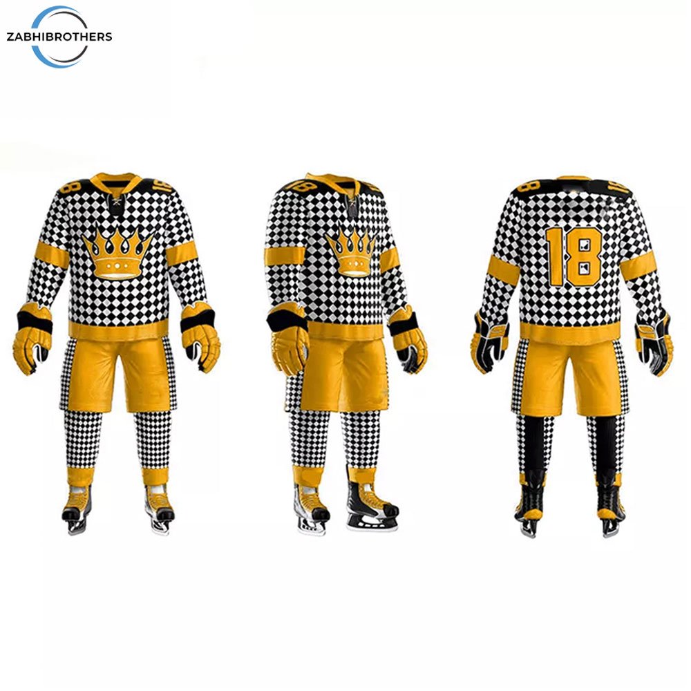 Premium Quality Factory Manufacture Ice Hockey Jersey And Pant Sets Wholesale Price Ice Hockey Uniform
