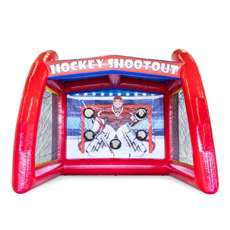 Outdoor Inflatable Ice Hockey Shootout Game Inflatable Target Shooting Carnival Games For Party With Ball Practice Sport Game