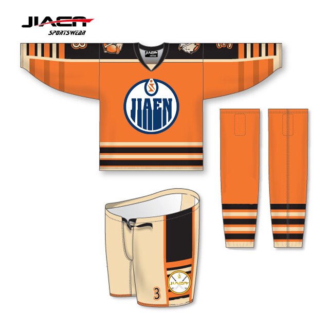 Top quality new style sublimated university men's ice hockey jerseys and socks