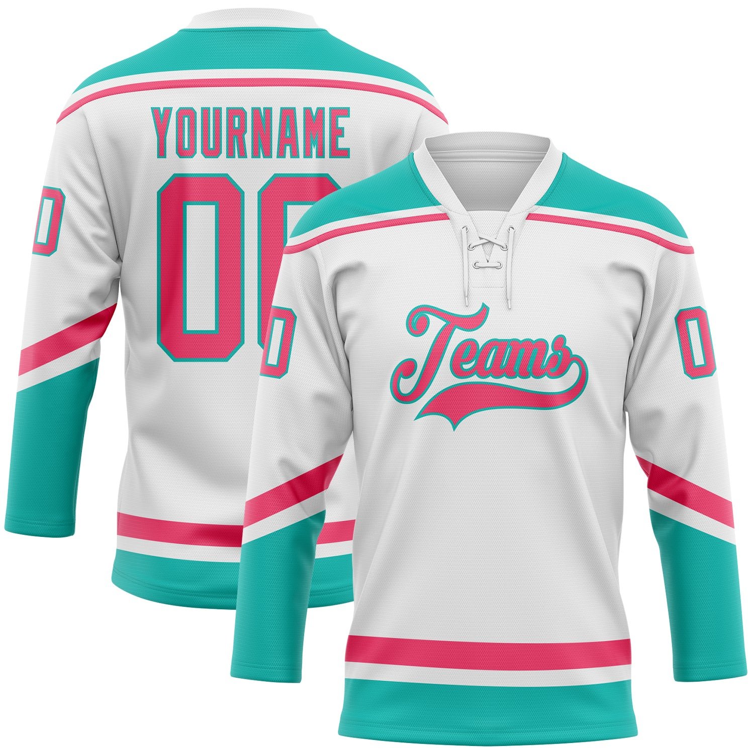 Wholesale Practice Full Sublimation Printing Ice hockey jerseys reversible neon pink|orange ice hockey shirt